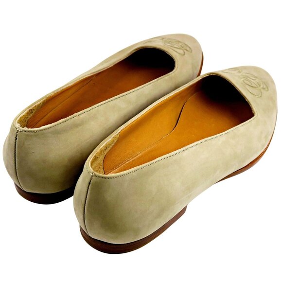 Calvin Klein CK Monogram Green Suede Loafers - Size 6M - Made in Italy - Vintage - Picture 3 of 5